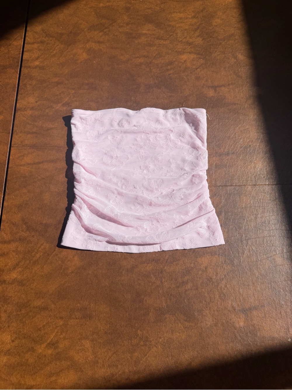 Garage Pastel Pink Lace Tube Mini Skirt